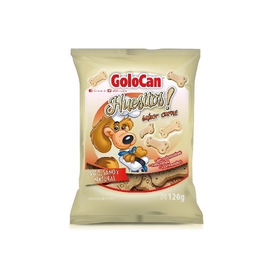 Huesitos sabor carne Golocan 120g