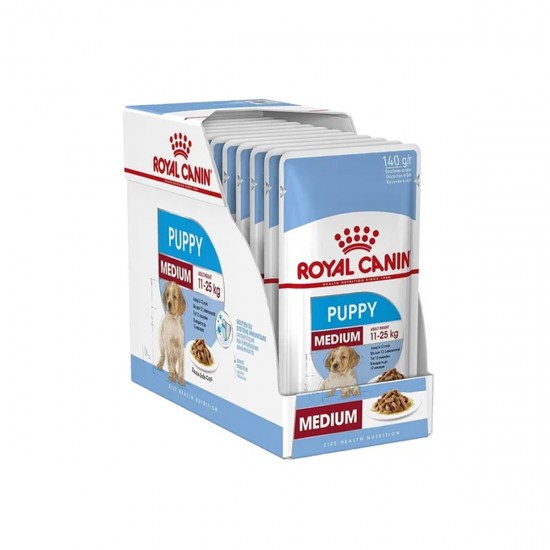 Royal Canin Alimento Húmedo para Perro Medium Puppy  Pouch 140gr x 10u