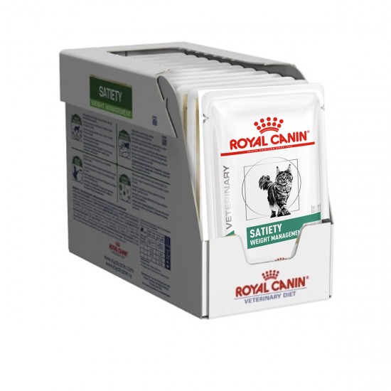 Royal Canin Alimento Húmedo para Gato Satiety Weight Management Feline  Pouch 85gr x 12u