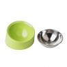 Comedero Inclinado de melamina con bowl de acero inoxidable - Verde